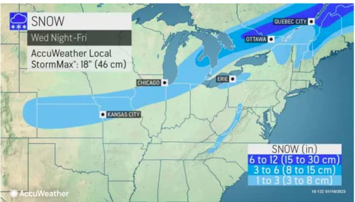 Parts of northern New York and New England could see up to 6 inches of snowfall.