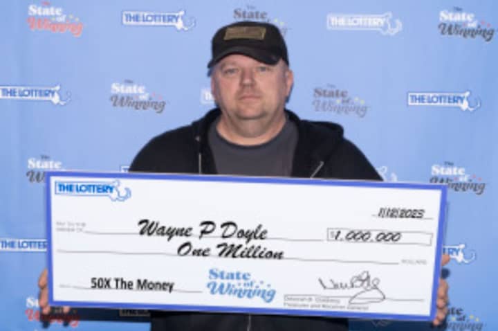 Wayne Doyle of Palmer recently won $1 million in the Massachusetts State Lottery.