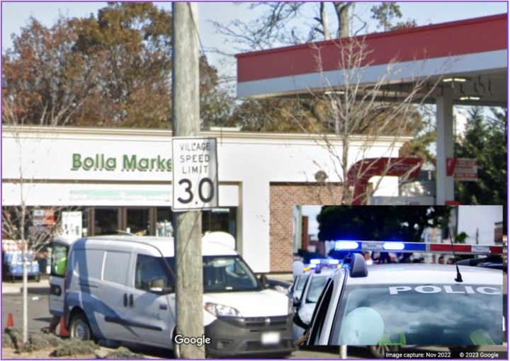 The area of the robbery in Cedarhurst.