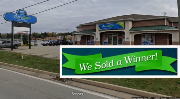 AccuServ Pharmacy at 8731 Route 30 in North Huntingdon where the winning $1,000,000 ticket was sold.