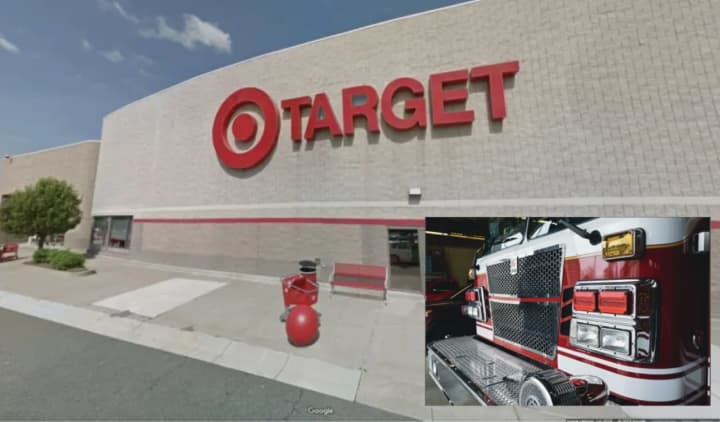 A body was found in a car following a fire in a Target parking lot.