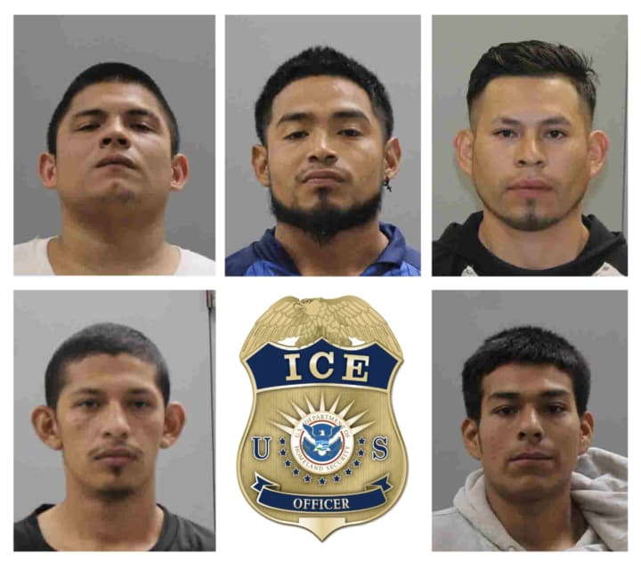 The five suspects will be under the care of ICE once they are done in Frederick County.