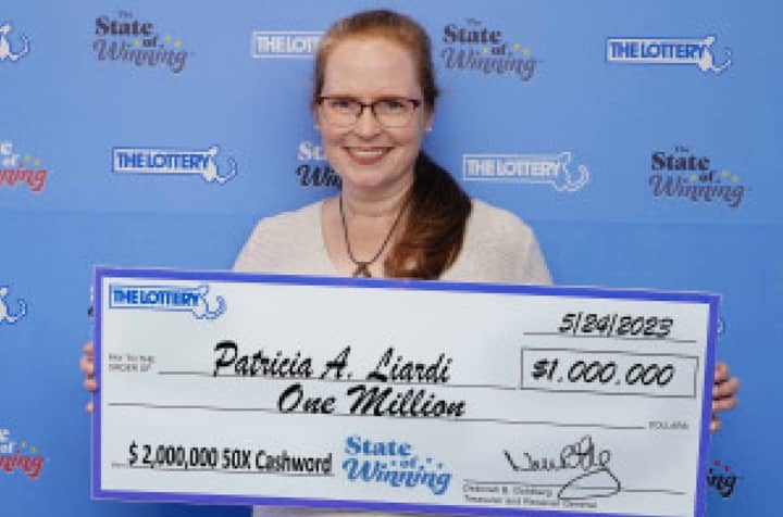 Patricia Liardi won the $1 million prize as part of the $2,000,000 50X Cashword game, state lottery officials said.