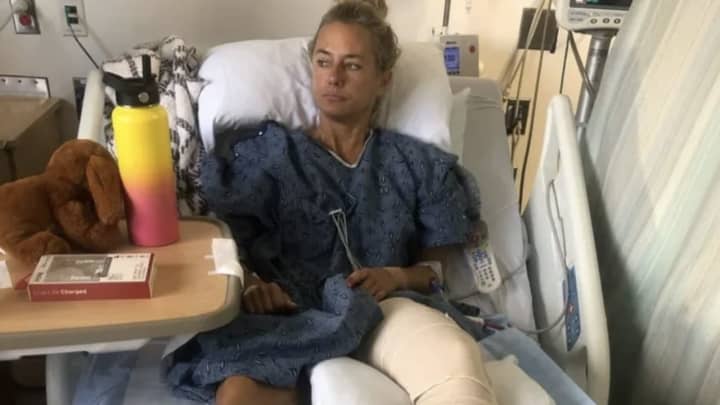 Amber Fournier, a mother of two, and teacher at Ingalls Elementary School in Lynn was recently in a near-fatal car crash when a pair of alleged carjackers crashed into her as she drove to work on Sept. 5. They were running from police.