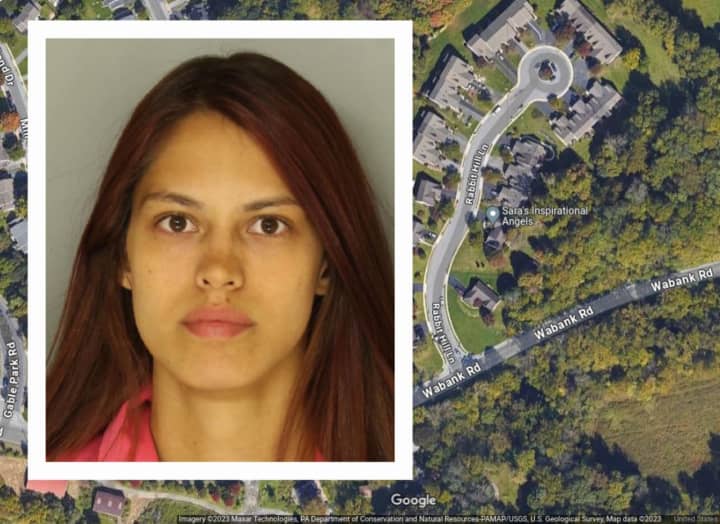 Karina Cruz-Camuy and a map showing the area of Wabank Road in Lancaster Township where she died in a three-vehicle crash, authorities said.&nbsp;