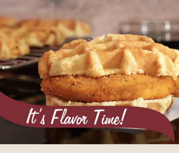 The new spicy chicken wafflewich is being offered at Stewart's Shops.&nbsp;