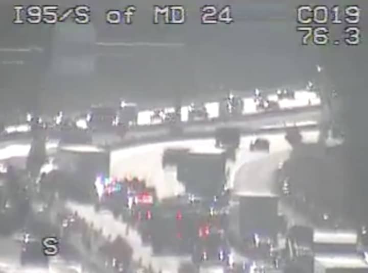 Traffic was tied up on I-95 in Harford County.