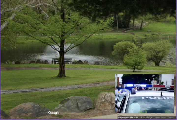 The pond at Fulton Park where the body was found.&nbsp;