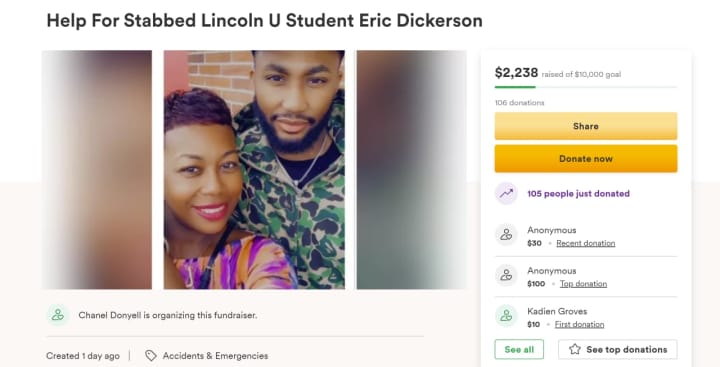 Support is surging for the family of a Lincoln University student who was one of three victims stabbed in a campus dorm on Wednesday, Feb. 16.