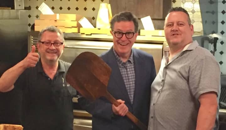 &quot;The Late Show&quot; host Stephen Colbert visited Yorkside Pizza and Restaurant last month to show off his pizza-making skills.