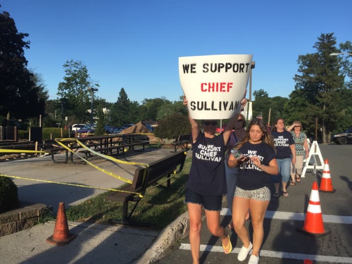 Residents and fellow law enforcement officers have shown support for suspended Clarkstown Police Chief Michael Sullivan.