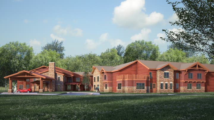A rendering of the proposed expansion of Sunshine Children&#x27;s Home And Rehab Center in New Castle.