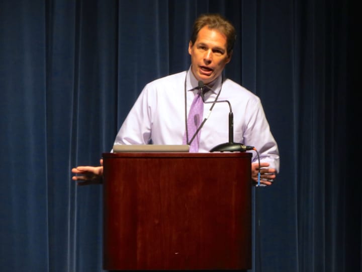 Michael Orth, deputy commissioner of the Westchester County Department of Community Mental Health, was the day’s kenote speaker at a conference at the Briarcliff school district.