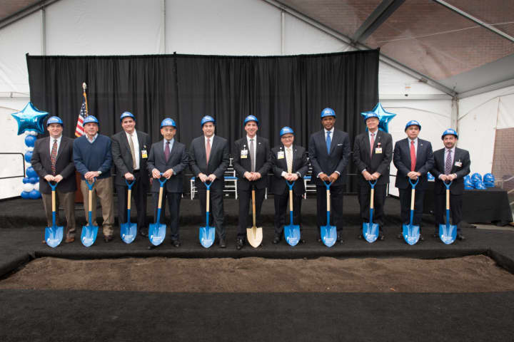 Rockland leaders gather to break ground at Nyack Hospital&#x27;s addition.