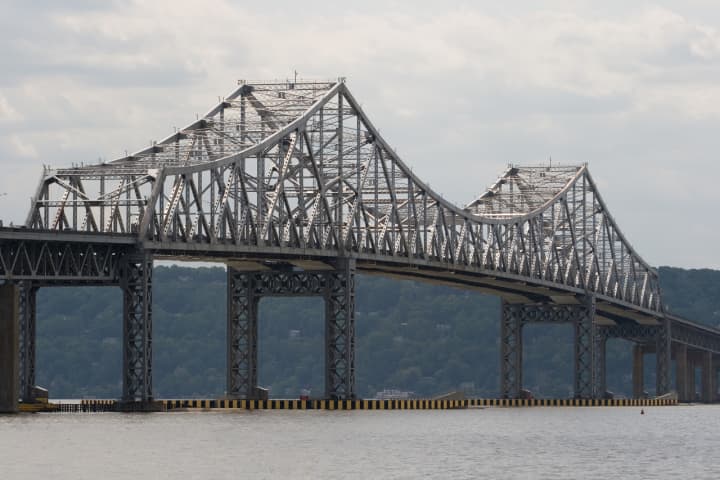 The Tappan Zee Bridge on the Hudson River near the Nyack Waterfront, which was recently approved for taller buildings.