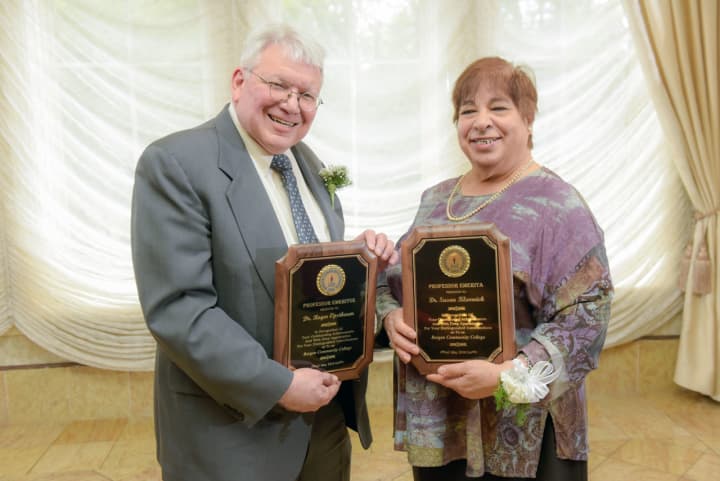 Roger Opstbaum and Susan Klarreich have achieved the rank of professor emeritus at Bergen Community College.