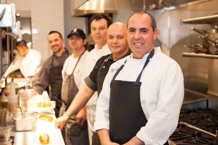 Terra Restaurant staff headed by Armonk resident Albert DeAngelis, far right.