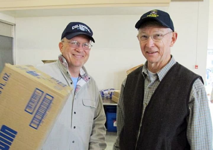 These two gents were among the volunteers at an event at St. Margaret&#x27;s Church in Little Ferry in late 2012.