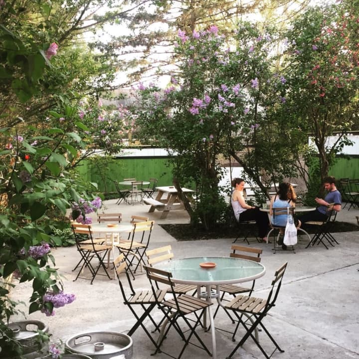 Traghaven in Tivoli has a pretty outdoor dining patio that doubles as a beer garden during the warmer months.