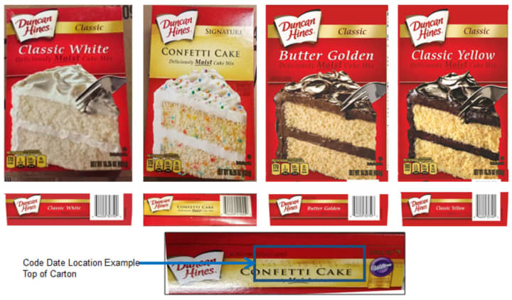Four varieties of Duncan Hines cake mixes have been recalled.
