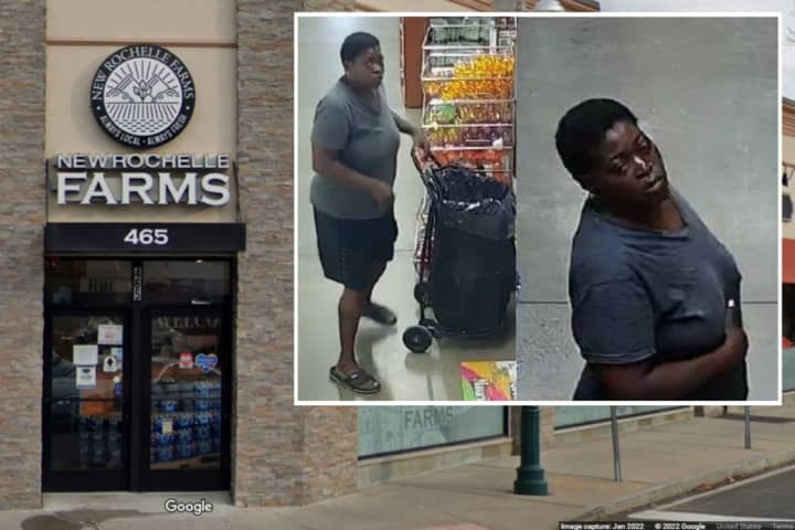 New Rochelle Police are trying to ID this individual, who is suspected of stealing $350 worth of items from the New Rochelle Farms on North Avenue on Friday, July 29.