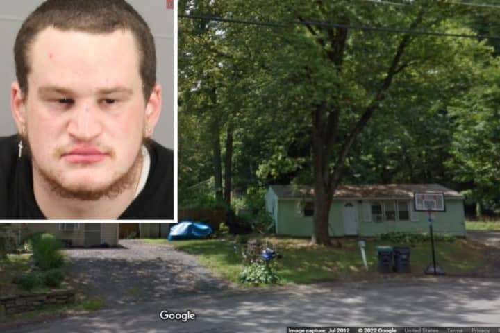 Nicholas Mitchell, age 23, was arrested Wednesday, Aug. 24, after allegedly starting a fire in the backyard of a home in Saugerties.