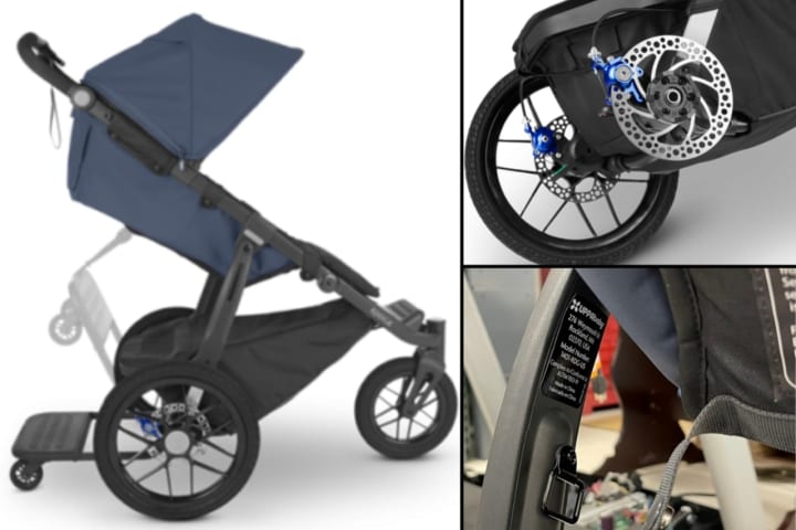 The recalled UPPAbaby All-Terrain RIDGE Jogging Stroller