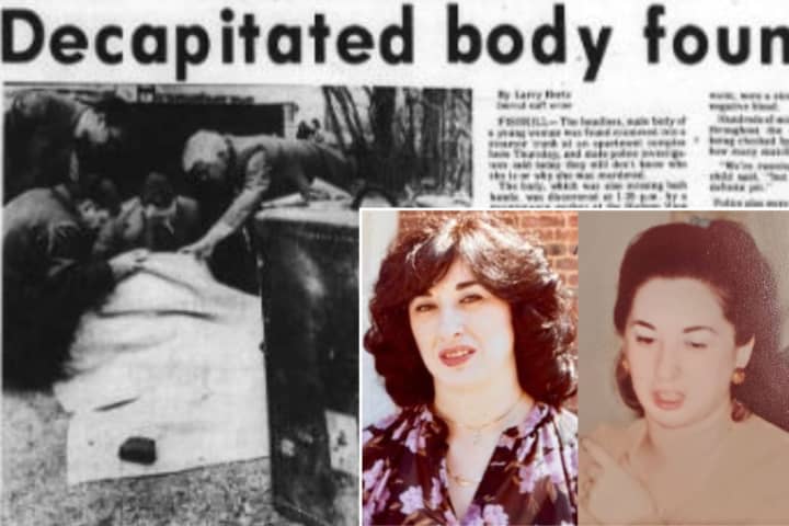 Newspaper coverage following the victim&#x27;s discovery. Inset: Anne L. Papalardo-Blake, of New York City.