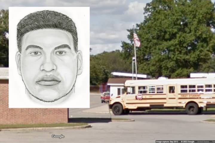 A composite sketch from Nassau County Police of a man suspected of sexually assaulting a 9-year-old girl near the Park Avenue School in New Cassel Tuesday, Oct. 25 .