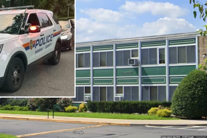 Nassau County Police are investigating after swastikas and a racial slur were found carved into a tree at South Lynbrook Middle School on Thursday, Nov. 3.