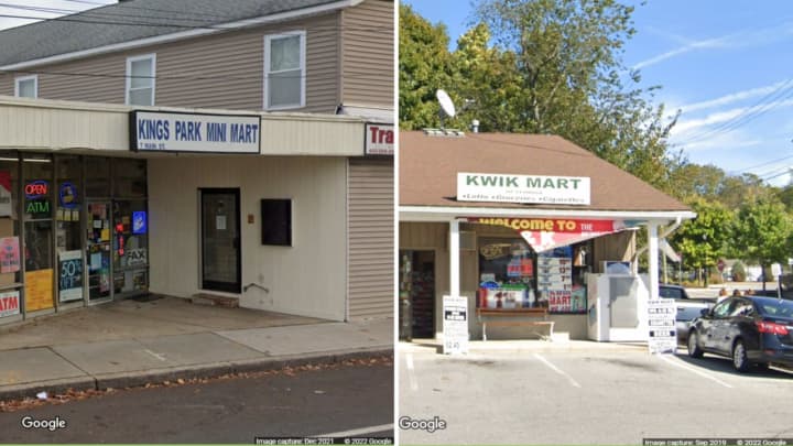 Kings Park Mini Mart, located at 7 Main St. in Kings Park and S&amp;N Kwik Mart, located at 101A North Main St. in the town of Florida
