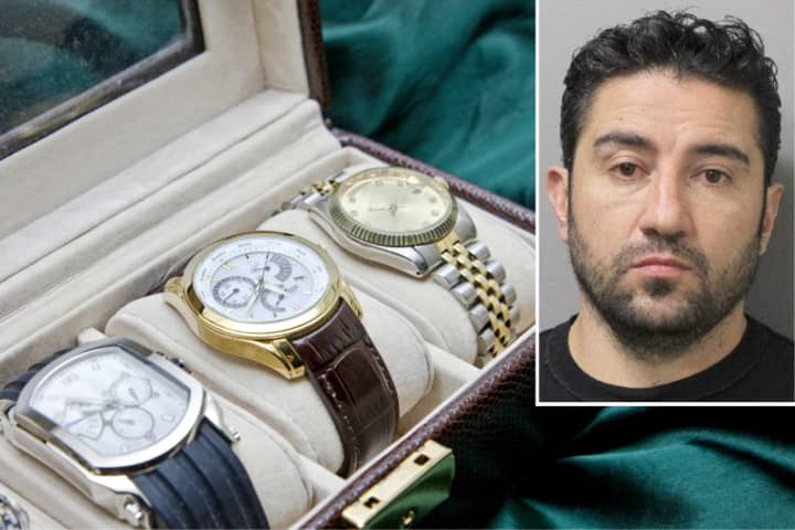 Jaiver Ricardo Velez Gomes, age 43, was arrested Friday, Jan. 13, for allegedly stealing $80,000 worth of designer watches from homes in Nassau County.