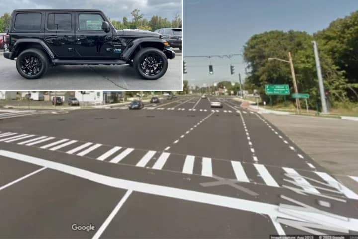 Suffolk County Police are looking for a dark-colored, newer model Jeep Wrangler in connection to a hit-and-run crash that killed 47-year-old Peter Williams on Route 112 in Port Jefferson Station on Friday, June 2.