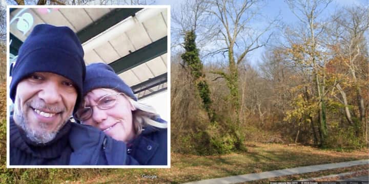 The severed remains of&nbsp;Donna Conneely (pictured with her partner&nbsp;Malcolm Brown) were discovered near Southards Pond Park in Babylon Thursday, Feb. 29.