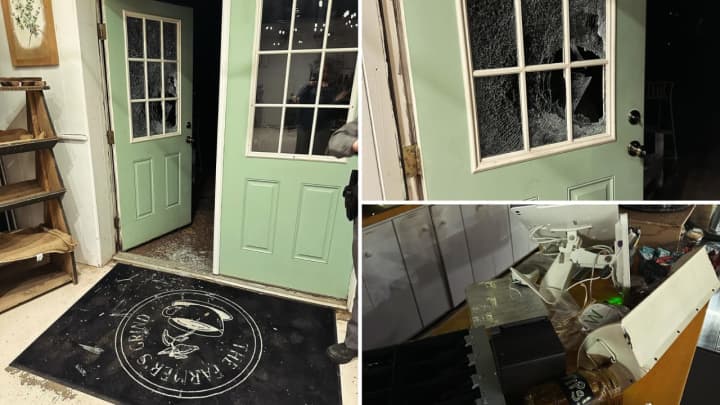 The coffee shop posted photos showing the smashed window and damaged property caused by whoever broke into the building.&nbsp;
