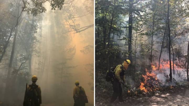 The fire broke out at Harriman State Park on Monday, Aug. 15.