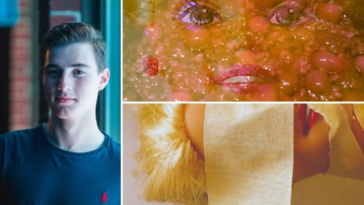 Armonk resident Ethan Sutton, a senior at Byram Hills High School, won an award for his short film &quot;Doll.&quot; Screenshots from the film are depicted above.
