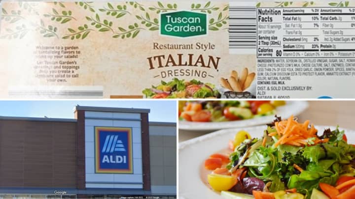 A salad dressing product sold at Aldi was recalled due to undeclared allergens.