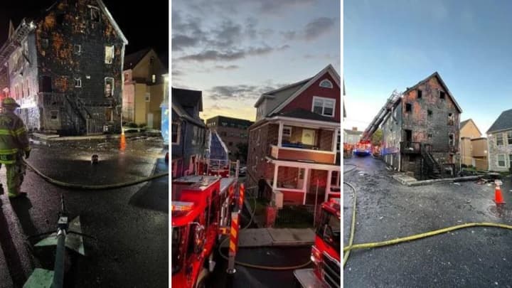 The multifamily home that caught fire in Stamford