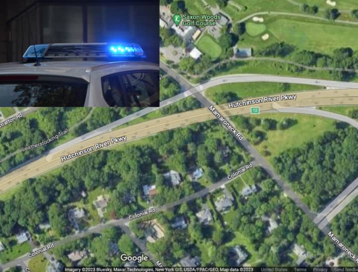 Police are searching for a suspicious person in the area of Mamaroneck Road and Colonial Road in Scarsdale near the Hutchinson River Parkway.
