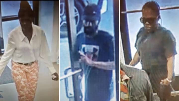 Authorities asked the public for help identifying three people who are accused of stealing clothing from a Polo Ralph Lauren Factory store in Deer Park.