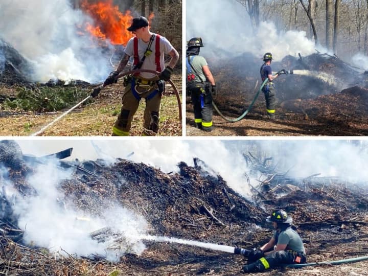 The brush fire happened off Route 22 in Brewster.