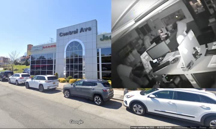 The teens are seen allegedly breaking into a Chrysler Dealership on Central Avenue in Yonkers.