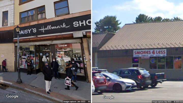 The tickets were sold at Daisy&#x27;s Cards and Gifts located in Yonkers at 8 North Broadway (left), and Smokes 4 Less located in Newburgh at 59 North Plank Rd. (right).