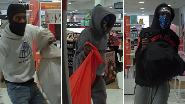 Authorities asked the public for help identifying three men who are accused of stealing about $16,000 worth of fragrances from Ulta in Commack.