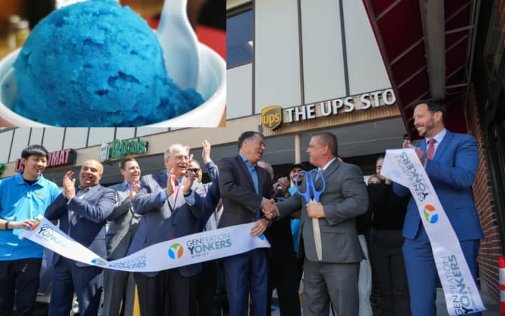 Several new Yonkers businesses, including an Italian Ice shop, celebrated a ribbon-cutting ceremony on Monday, May 1.