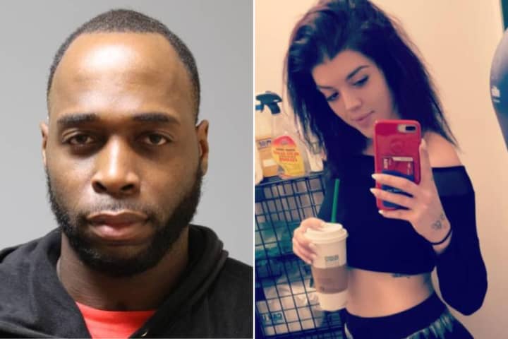 Kason Parker (left), age 35, pleaded guilty to second-degree murder in Suffolk County Court on Monday, May 1, for fatally stabbing his ex-girlfriend, Meghan Kiefer, in October 2021.