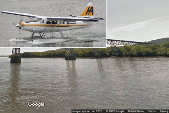 A seaplane pilot out for a swim sparked fears of an emergency landing on the Hudson River in Catskill Thursday, July 28.