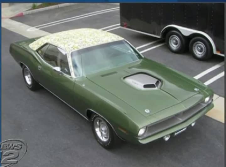 Police are searching for this $1.4 million 1970 classic Plymouth Barracuda &quot;mod top&quot; car after it was stolen recently in Pelham Manor, according to News 12 Westchester.