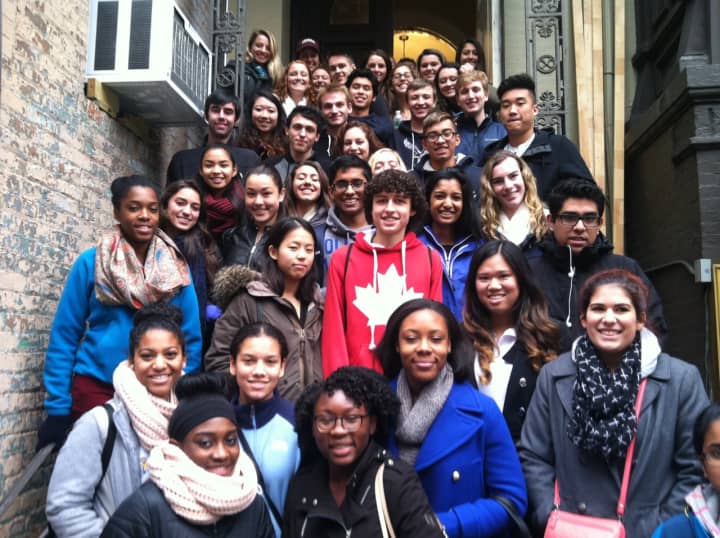 Valhalla High School&#x27;s World Language Department instructors Richard O&#x27;Riley and Roxanne Franquelli-Beras led a group of college-level Spanish students to the Repertorio Espanol in Gramercy to view the production &quot;La Zapatera Prodigiosa.&quot;